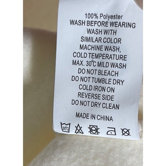 Zyia Active Polar Fleece 1/4 Zip Sweatshirt Cream Black XL Extra Large Women's - Picture 5 of 5